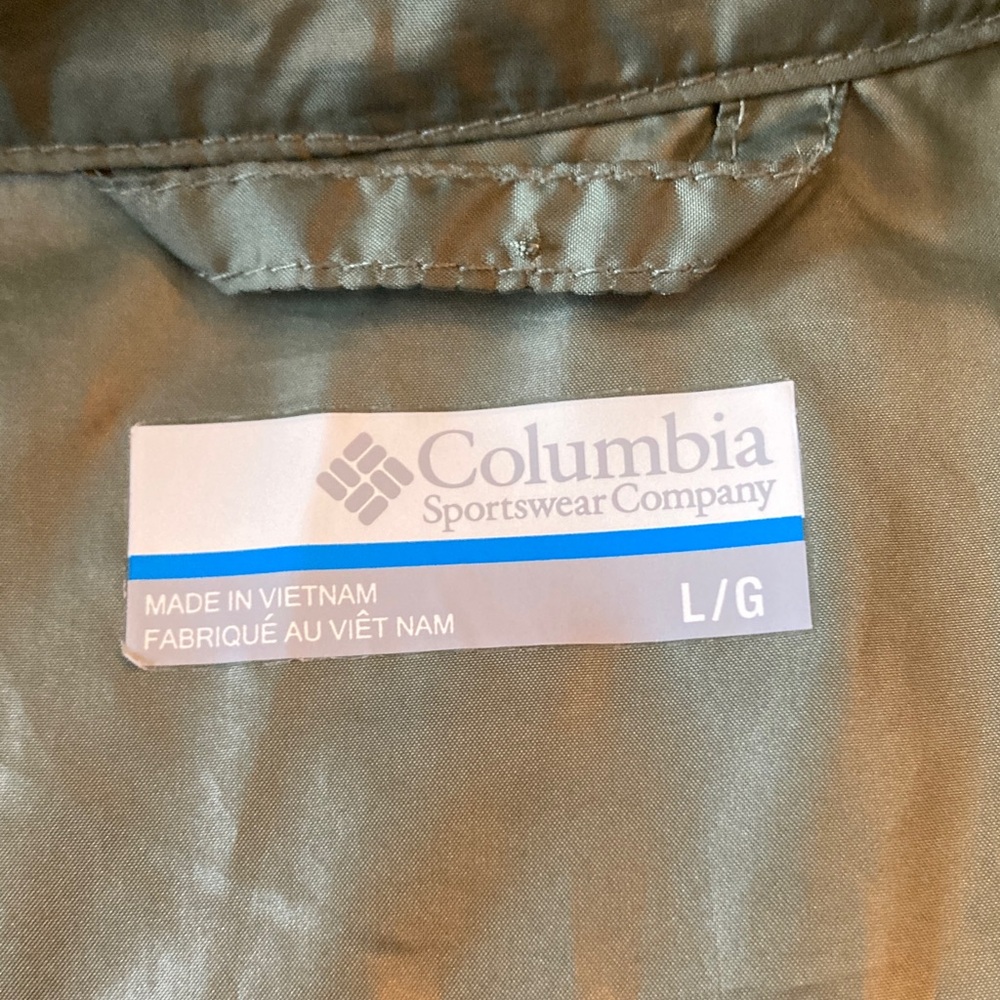 Columbia Sportswear Green Windbreaker NWOT Jacket w/Hoodie Women Size Large - Picture 13 of 14